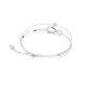 Bracelete Swarovski Infinity Infinity Branca Lacado a Ródio