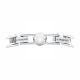 Pulseira Swarovski Angelic Lapidação redonda Pavé Pequena Branca Lacado a ródio M