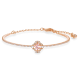 Bracelete Swarovski Sparkling Dance Trevo de Quatro Folhas Rosa Lacado a Rosa Dourado