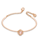 Bracelete Swarovski Sparkling Dance Trevo de Quatro Folhas Rosa Lacado a Rosa Dourado