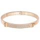 Bracelete Swarovski Distinct Branca Lacado a rosa dourado