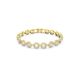 Pulseira Swarovski Angelic Lapidação Redonda Pavé Média Branca Lacado a Dourado