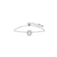 Pulseira Swarovski Constella Lapidação Redonda Branca Lacado a Ródio