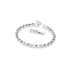 Pulseira Swarovski Tennis Lapidação Redonda Branca Lacado a Ródio