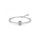 Bracelete Swarovski Millenia Lapidação Octogonal Azul Lacado a Ródio
