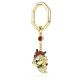 Chaveiro Swarovski Chinese Zodiac Dragão Amarelo Lacado a dourado