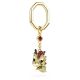 Chaveiro Swarovski Chinese Zodiac Dragão Amarelo Lacado a dourado