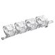 Extensor Swarovski Millenia Lapidação octogonal Branco Lacado a ródio