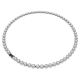 Colar Swarovski Una Lapidação redonda Grande Branco Lacada a ródio