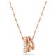 Pingente Swarovski Hyperbola Combinação de lapidações Branco Lacado a rosa dourado