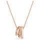 Pingente Swarovski Hyperbola Combinação de lapidações Branco Lacado a rosa dourado