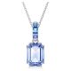Pingente Swarovski Millenia Lapidação octogonal Azul Lacado a ródio