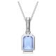 Pingente Swarovski Millenia Lapidação octogonal Azul Lacado a ródio
