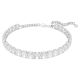 Gargantilha Swarovski Millenia Lapidação octogonal Branca Lacado a ródio