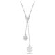 Pingente Swarovski Dextera Lapidação redonda Esfera e cubo Branco Lacado a ródio