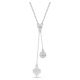 Pingente Swarovski Dextera Lapidação redonda Esfera e cubo Branco Lacado a ródio
