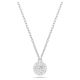 Pingente Swarovski Dextera Lapidação redonda Esfera Branco Lacado a ródio