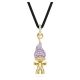 Pingente Swarovski Good Luck Trolls Troll Roxo Lacado a dourado