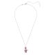 Pingente Swarovski Good Luck Trolls Troll Roxo Lacado a dourado
