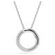 Pingente Swarovski Dextera Pavé Branco Lacado a ródio