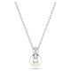 Pingente Swarovski Matrix Crystal Pearl Lapidação redonda Branco Lacado a ródio