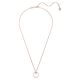 Pingente Swarovski Constella Pavé Lapidação redonda Branco Lacado a rosa dourado