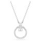 Pingente Swarovski Constella Lapidação redonda Branco Lacado a ródio