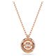Pingente Swarovski Dextera Lapidação redonda Branco Lacado a rosa dourado