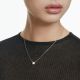 Pingente Swarovski Stilla Lapidação quadrada Branco Lacado a rosa dourado
