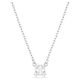 Pingente Swarovski Stilla Lapidação quadrada Branco Lacado a ródio