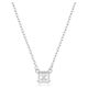Pingente Swarovski Stilla Lapidação quadrada Branco Lacado a ródio