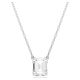 Pingente Swarovski Stilla Lapidação octogonal Branco Lacado a ródio