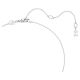 Pingente Swarovski Stilla Lapidação octogonal Branco Lacado a ródio