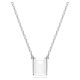 Pingente Swarovski Stilla Lapidação octogonal Branco Lacado a ródio