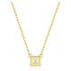 Pingente Swarovski Stilla Lapidação quadrada Branco Lacado a dourado