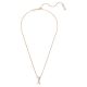 Pingente Swarovski Hyperbola Combinação de lapidações Entrelaçado Branco Lacado a rosa dourado