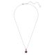 Pingente Swarovski Birthstone Lapidação quadrada Janeiro Vermelho Lacado a ródio