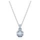 Pingente Swarovski Birthstone Lapidação quadrada Março Azul Lacado a ródio