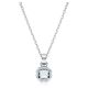 Pingente Swarovski Birthstone Lapidação quadrada Março Azul Lacado a ródio
