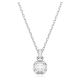 Pingente Swarovski Birthstone Lapidação quadrada Abril Branco Lacado a ródio