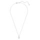 Pingente Swarovski Birthstone Lapidação quadrada Abril Branco Lacado a ródio