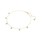 Colar Swarovski Imber Lapidação redonda Azul-claro Lacado a dourado