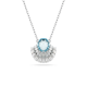 Pingente Swarovski Idyllia Concha Azul Lacado a ródio