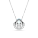 Pingente Swarovski Idyllia Concha Azul Lacado a ródio
