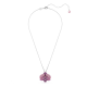 Pingente Swarovski Idyllia Flor Rosa Lacado a ródio