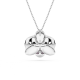 Pingente Swarovski Idyllia Flor Rosa Lacado a ródio