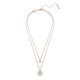 Pendente layered Meteora Branco Lacado a rosa dourado