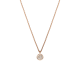Pendente layered Meteora Branco Lacado a rosa dourado