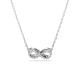 Pingente Swarovski Hyperbola Pavé Infinity Branco Lacado a ródio