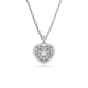 Pingente Swarovski Hyperbola Coração Branco Lacado a ródio